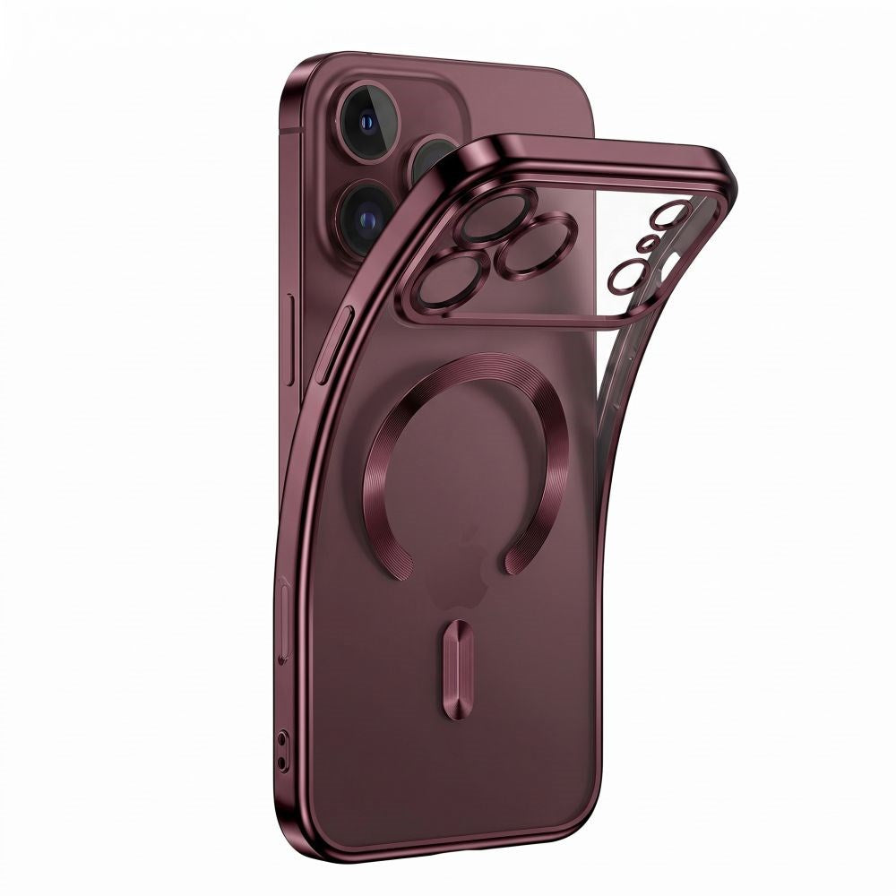 iPhone 18 Pro Max / 17 Pro Max Tech-Protect MagFlex Case - MagSafe Compatible - Burgundy / Transparent