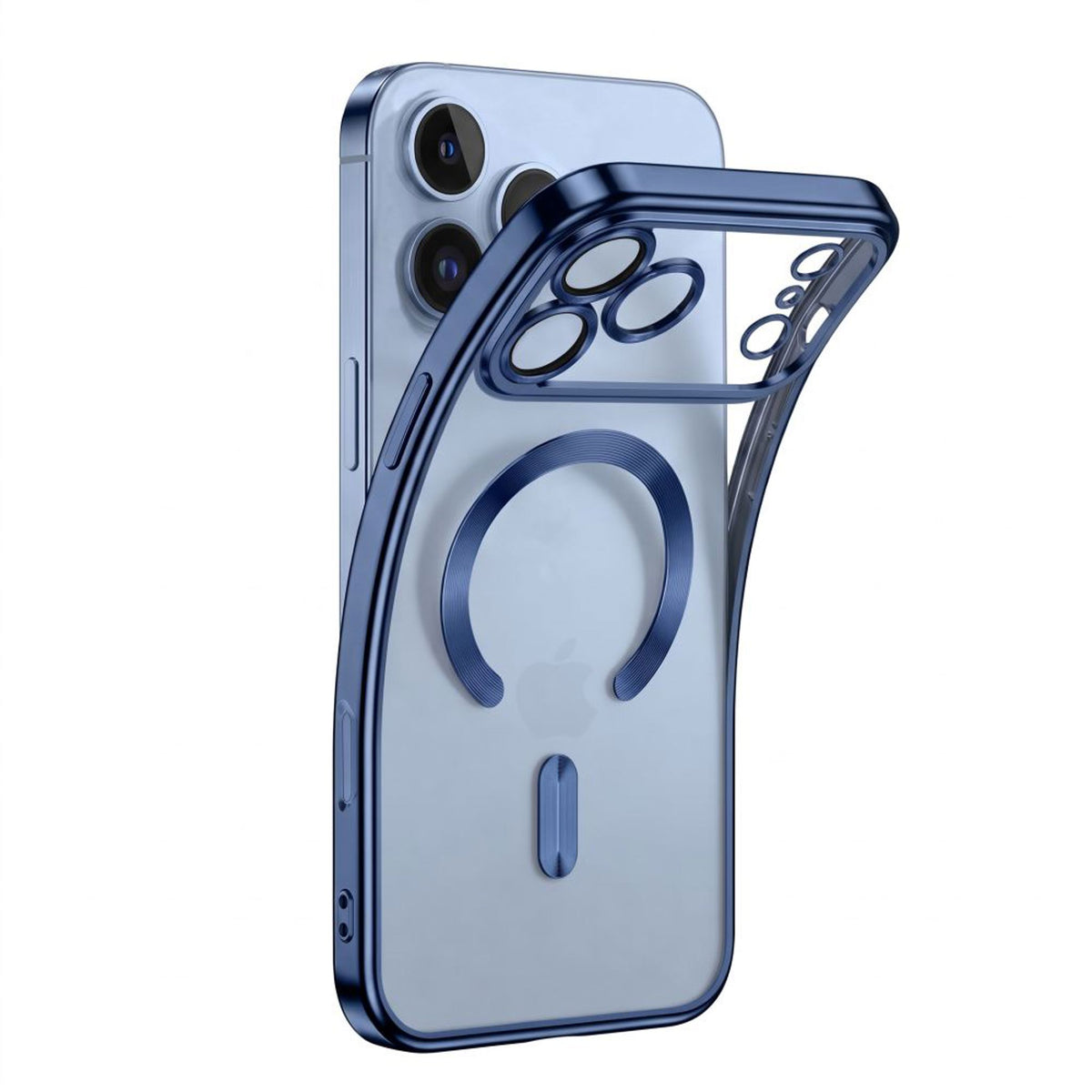 iPhone 18 Pro / 17 Pro Tech-Protect MagFlex Case - MagSafe Compatible - Blue / Transparent