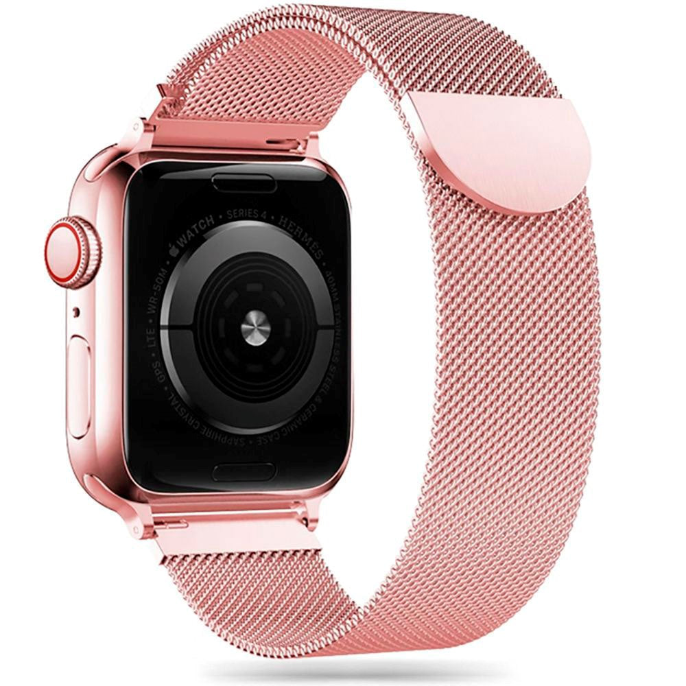 Apple Watch (42/44/SE/45/46/49mm) Tech-Protect Milanese Band Stainless Steel Strap - Pink