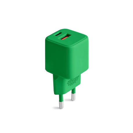 Colorum 30W Wall Charger with 1x USB-A & 1x USB-C - Green