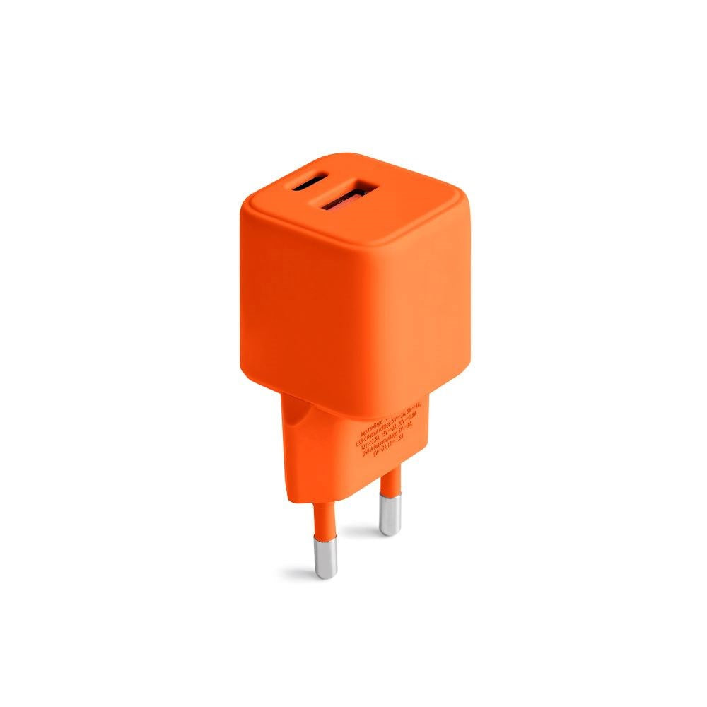 Colorum 30W Wall Charger with 1x USB-A & 1x USB-C - Orange