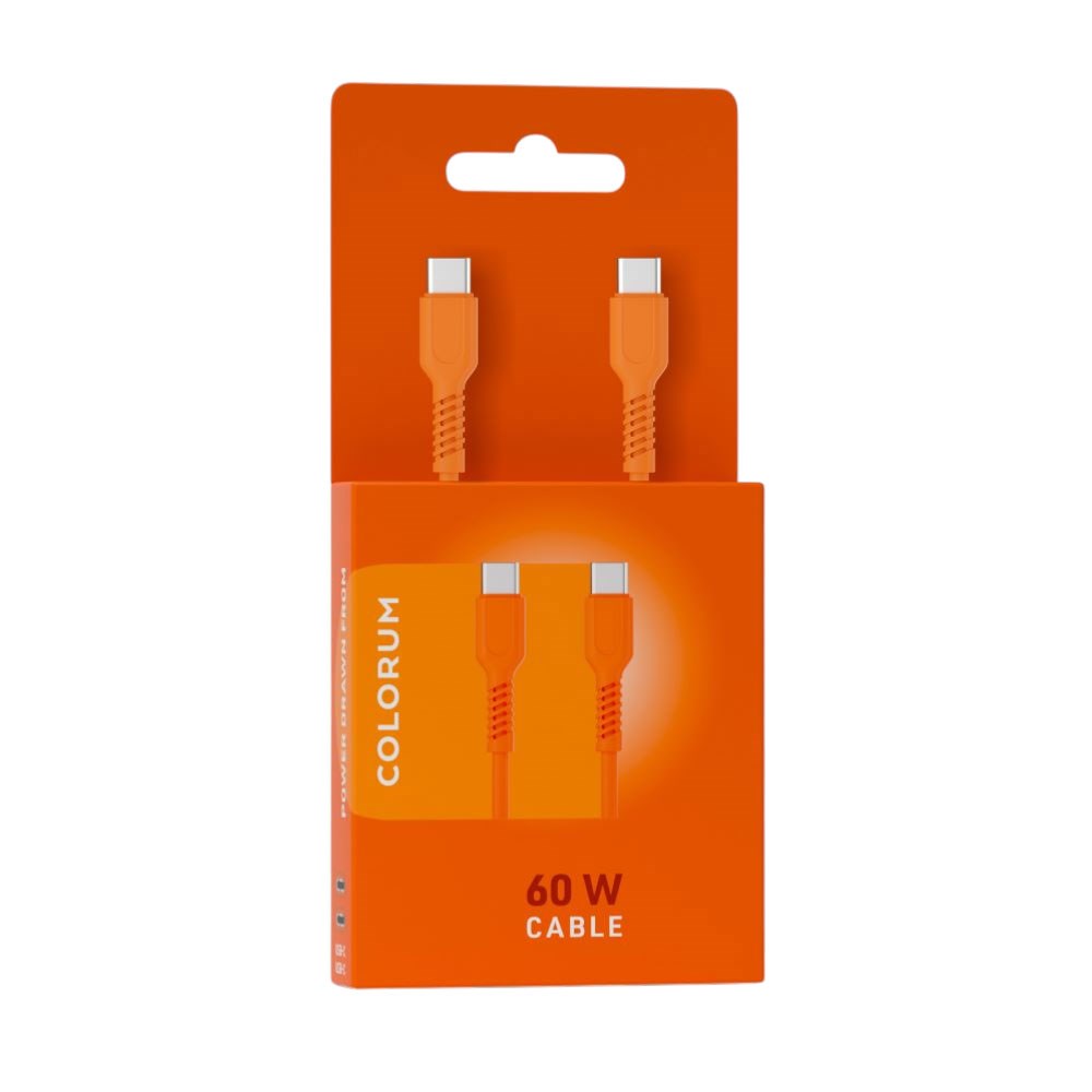 Colorum 60W USB-C to USB-C Cable - 1.8m - Orange