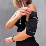 Wozinsky Running Armband with 2 Pockets Black (Max. Mobile 170 x 80 mm)