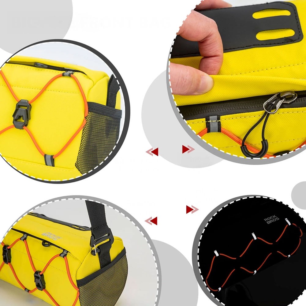 Rockbros Bike Handlebar Bag - 2.2L - Yellow