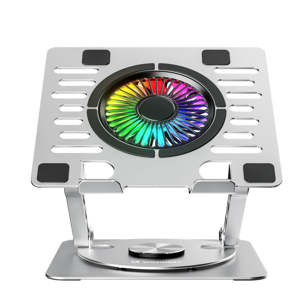 Wozinsky CoolBase Laptop / Tablet Stand with RGB Light & Cooling - Grey