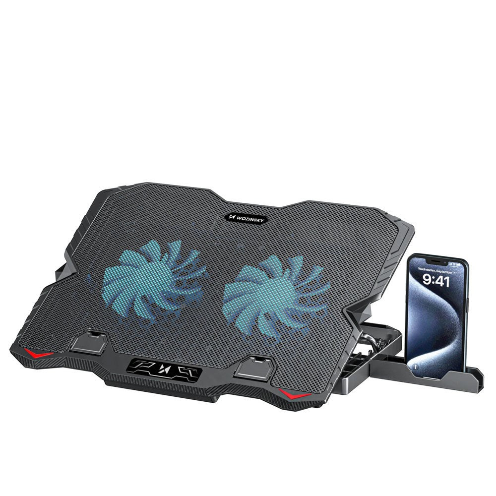Wozinsky StormPad Computer Stand with Cooling & Mobile Holder - Black