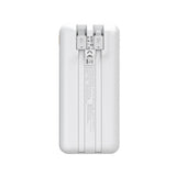 Wozinsky 20,000mAh Powerbank with Built-In USB-C & Lightning Cable - White