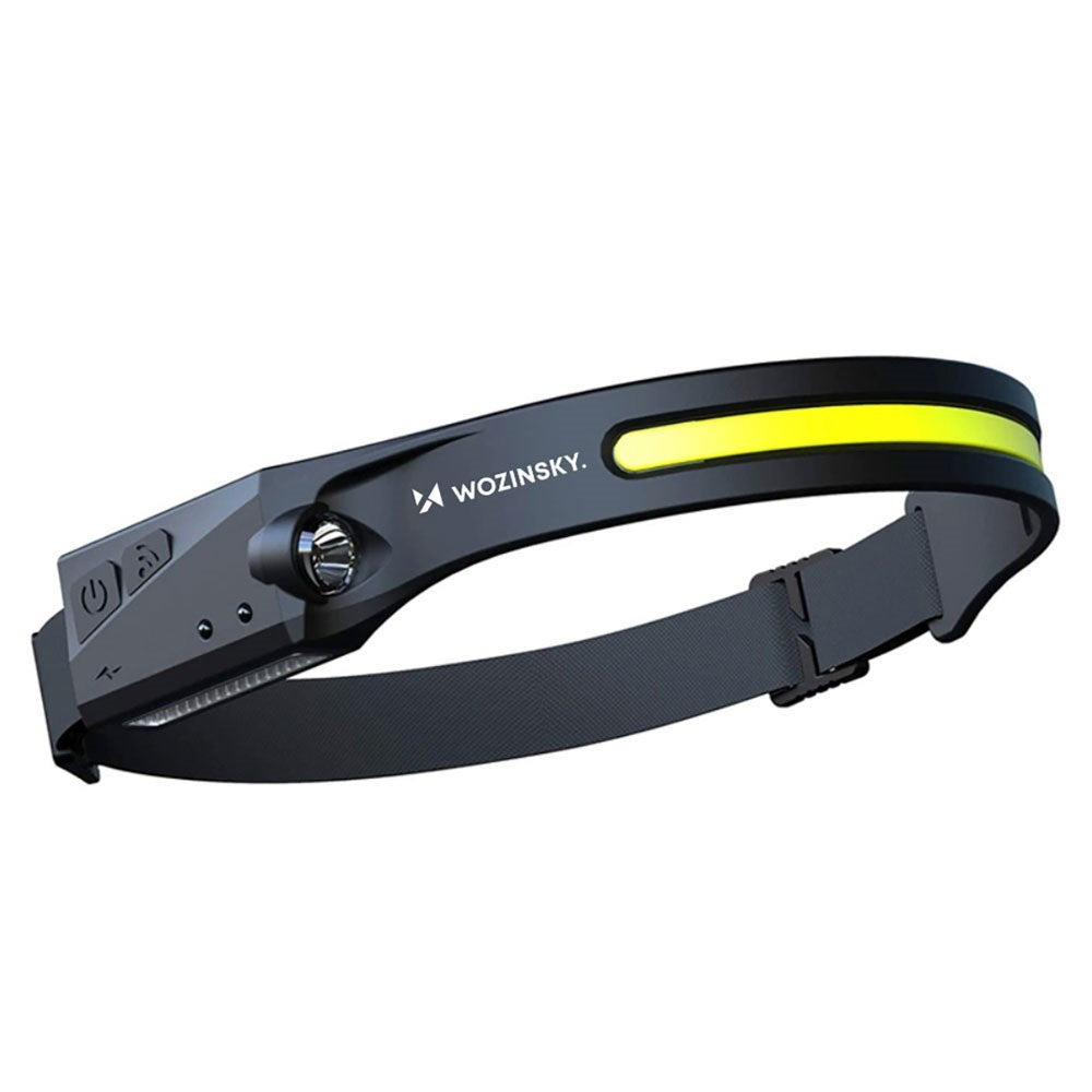 Wozinsky WLC-1200 Headlamp with 350lm & Motion Sensor - Black