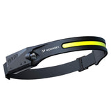 Wozinsky WLC-1200 Headlamp with 350lm & Motion Sensor - Black