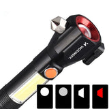 Wozinsky 3-in-1 Tool with 500lm Flashlight / Emergency Hammer / Harness Cutter - Black