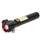 Wozinsky 3-in-1 Tool with 500lm Flashlight / Emergency Hammer / Harness Cutter - Black
