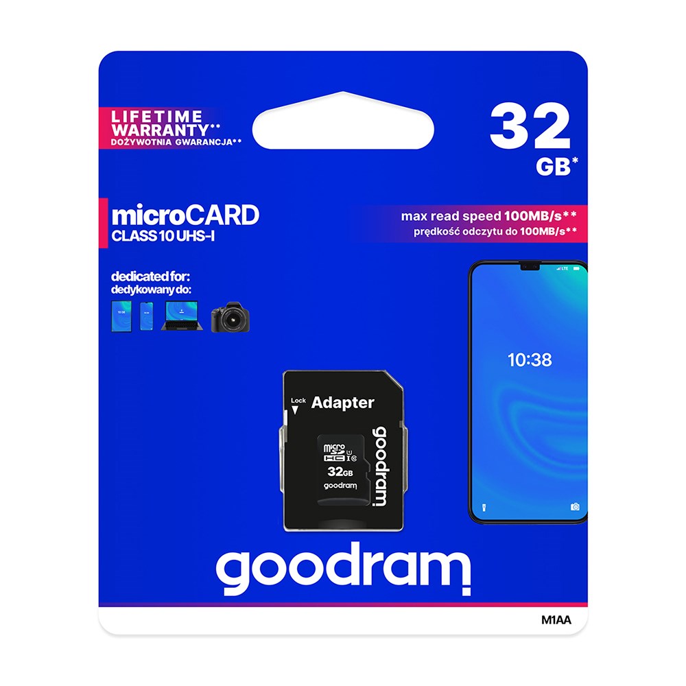 GoodRam 32GB Micro SDHC Memory Card - Black