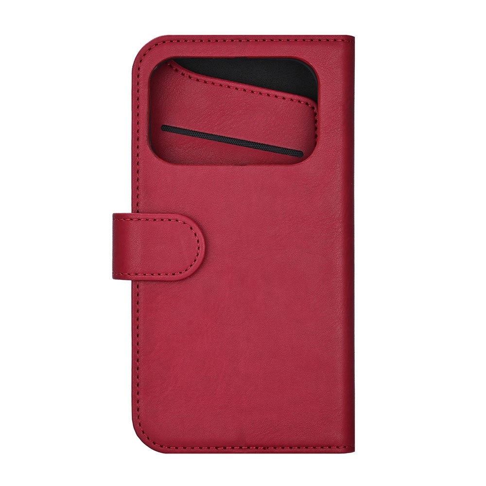 iPhone 17 Pro GEAR Faux Leather Flip Case - MagSafe Compatible - Red