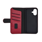 iPhone 17 GEAR Faux Leather Flip Case - MagSafe Compatible - Red