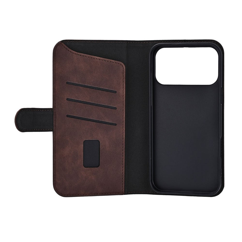 iPhone 17 Pro Max GEAR Faux Leather Flip Case - MagSafe Compatible - Brown