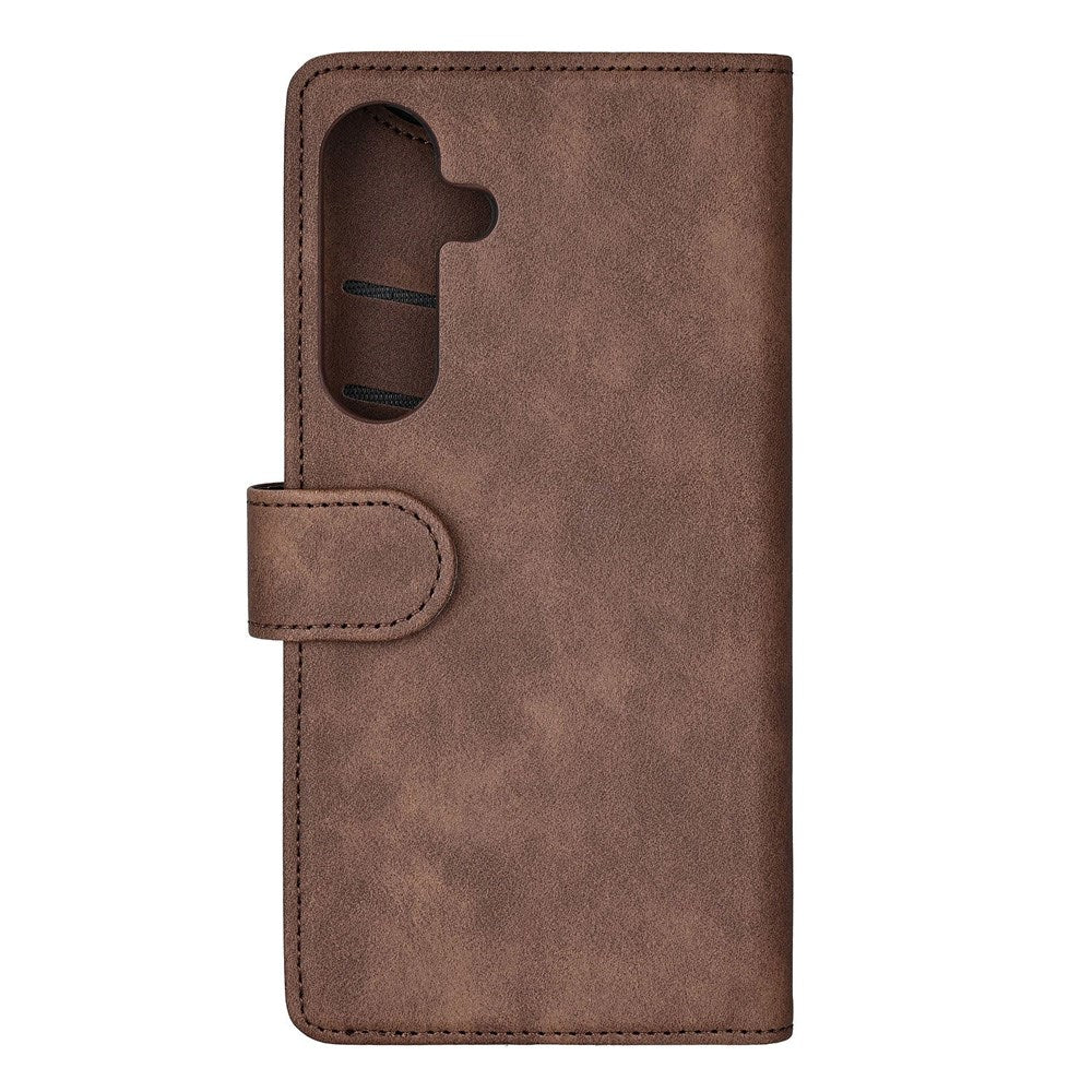 Samsung Galaxy S25+ (Plus) GEAR Classic Flip Case Faux Leather with Card Holder - Brown