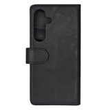 Samsung Galaxy S25+ (Plus) GEAR Classic Flip Case Faux Leather with Card Holder - Black