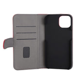 iPhone 14 GEAR Wallet - Leather Flip Cover with Wallet for 3 Cards - Red