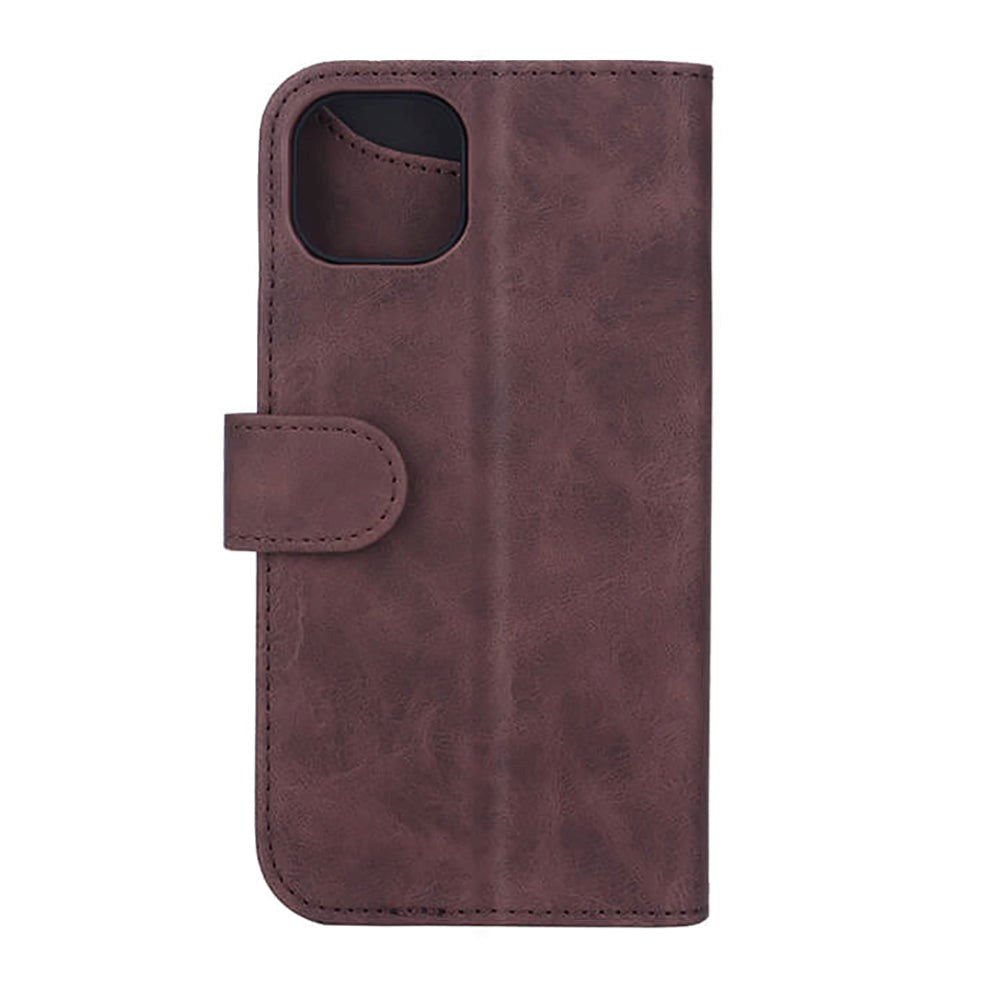 iPhone 14 Plus GEAR Leather Wallet Case - Brown