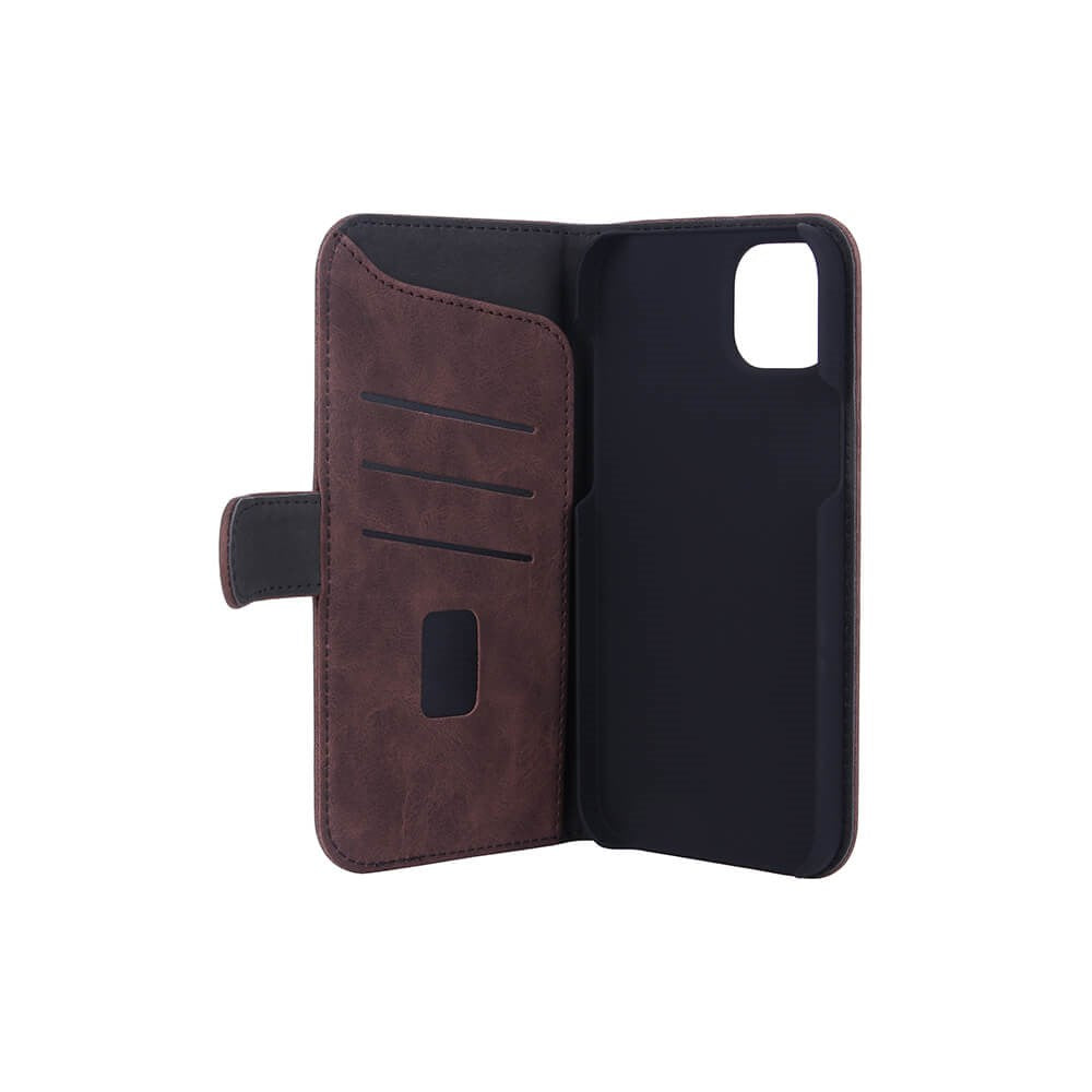 iPhone 14 Plus GEAR Leather Wallet Case - Brown