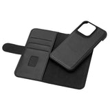 iPhone 13 Pro GEAR 2-in-1 Leather Wallet Case & Magnet - Black