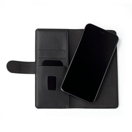 GEAR Wallet Universal Leather Wallet Case & Magnet Black (Max. Phone: 160 x 72 x 10 mm)