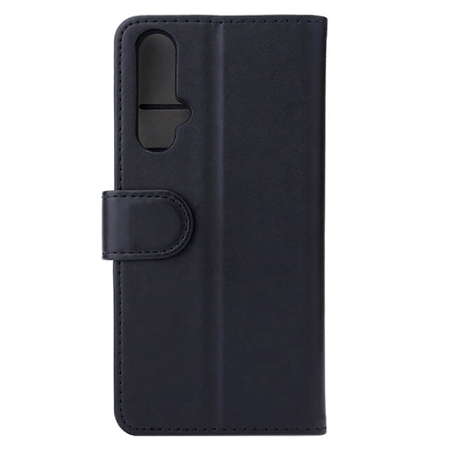 GEAR Huawei Nova 5T / Honor 20 Leather Wallet Case Black