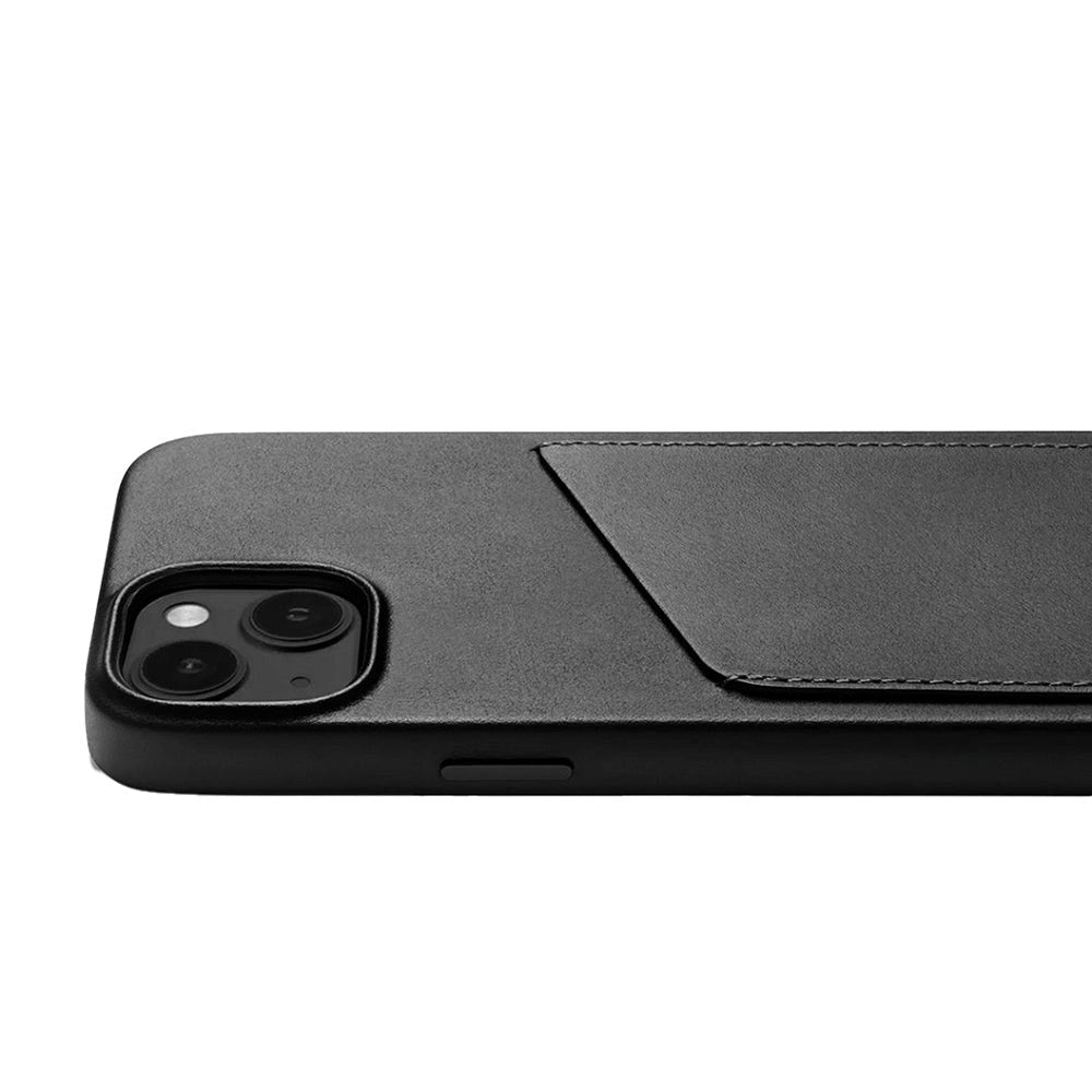 Mujjo iPhone 14 Leather Wallet Case - Black