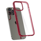 iPhone 13 Pro Spigen Ultra Hybrid Case - Transparent / Red