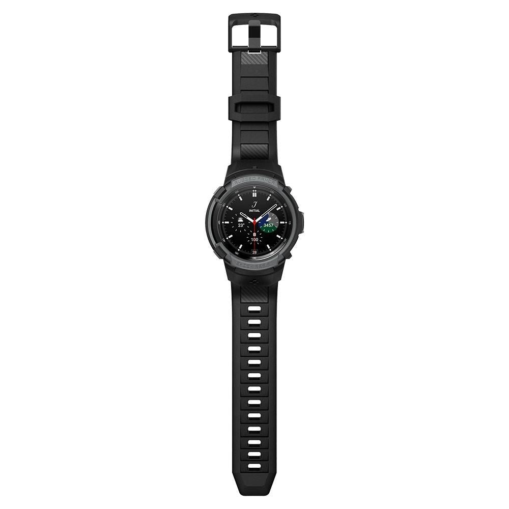 Samsung Galaxy Watch 4 Classic (46mm) SPIGEN Rugged Armor Pro Case - TPU Case incl. Strap - Charcoal Grey