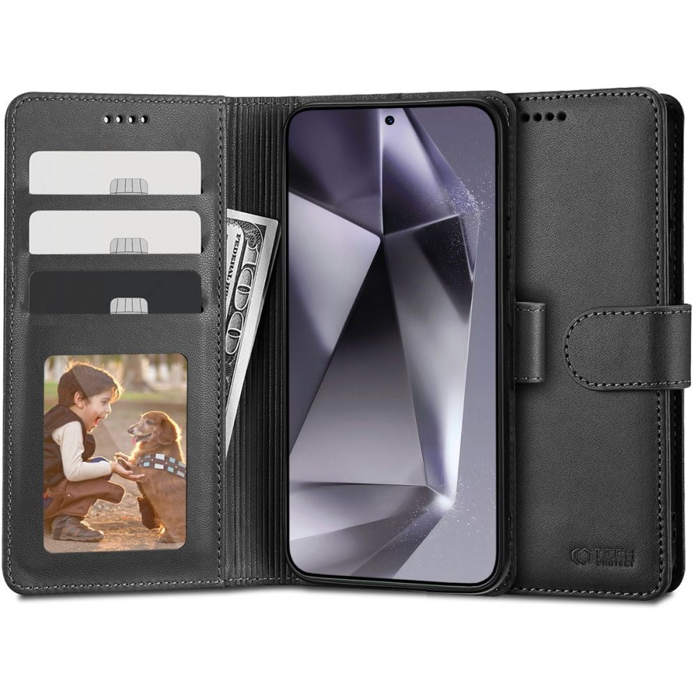 Samsung Galaxy S24+ (Plus) Tech-Protect Flip Case with Wallet - Black