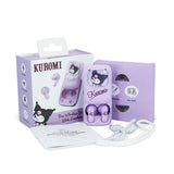 Kuromi OTL True Wireless In-Ear Headset with Slide-Up Charging Case - Purple