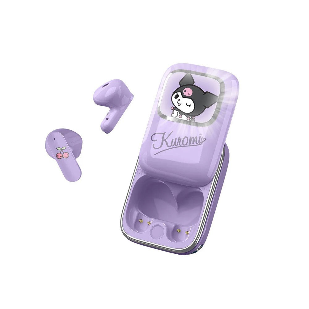 Kuromi OTL True Wireless In-Ear Headset with Slide-Up Charging Case - Purple