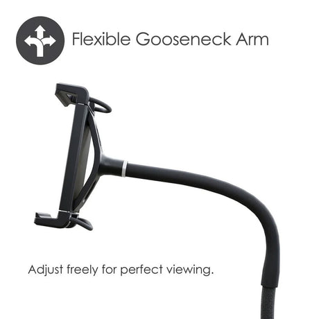 Desire2 Gooseneck Tablet Holder for Table - Moldable - Black