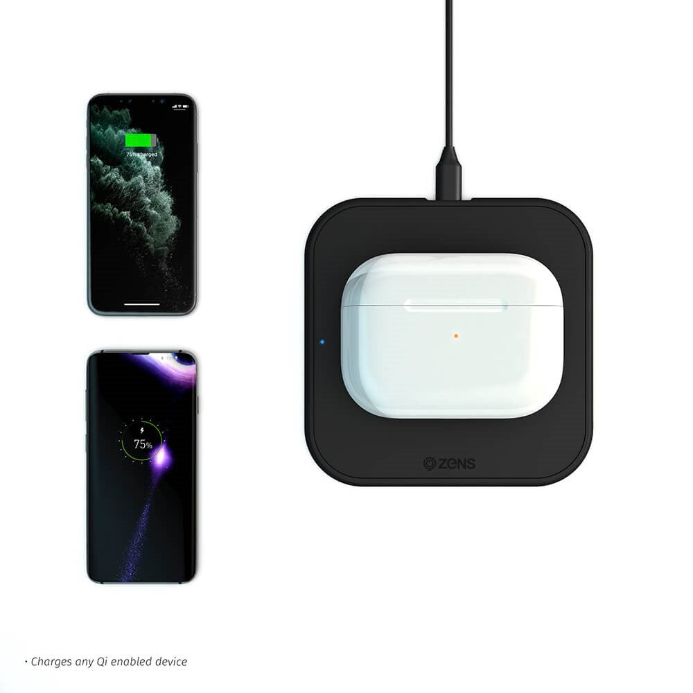 ZENS Single Fast Wireless Charger 10W - Black