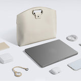 Faux Leather MacBook / Laptop 13-14" Bag - 32 x 37.5 cm - Brown