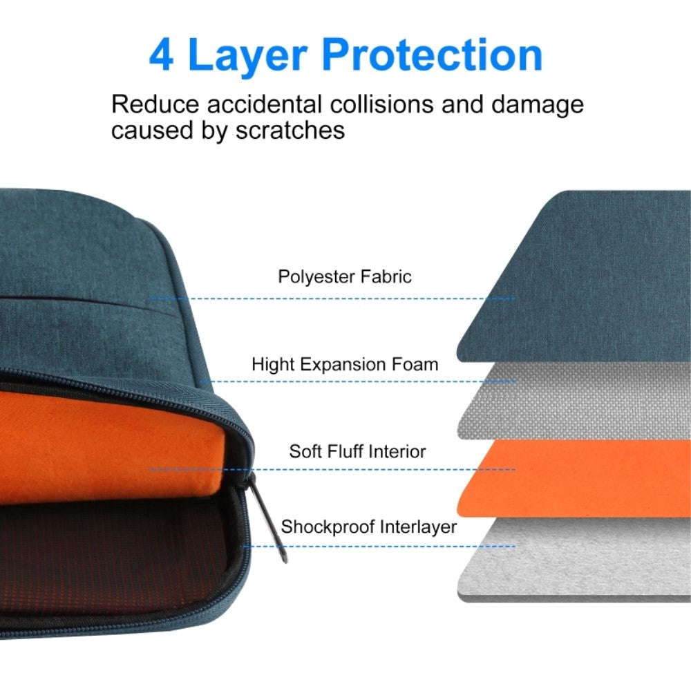 Haweel Laptop PC Sleeve w. Handle 14" (34.5 x 25 cm) - Blue