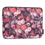 CanvasArtisan Sleeve with Flower Design for Macbook/Laptop 15" - (39 x 28 x 2 cm) - Pink / Black