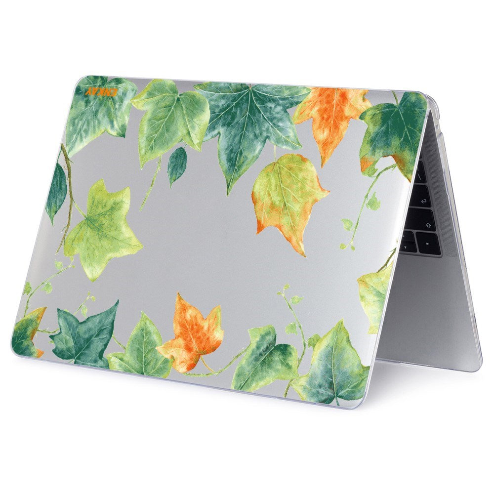 MacBook Pro 13 (2020-2022) ENKAY Hard Plastic Cover w. Motif - Ivy Leaves