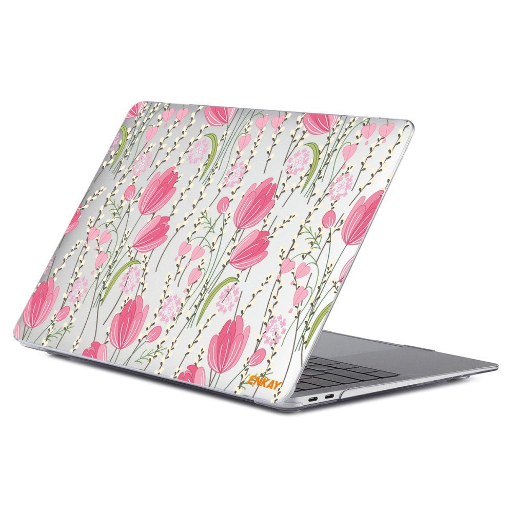 Macbook Air 13 M1 (2020) / Air 13 (2018-2020) ENKAY Hard Plastic Cover w. Motif - Tulips