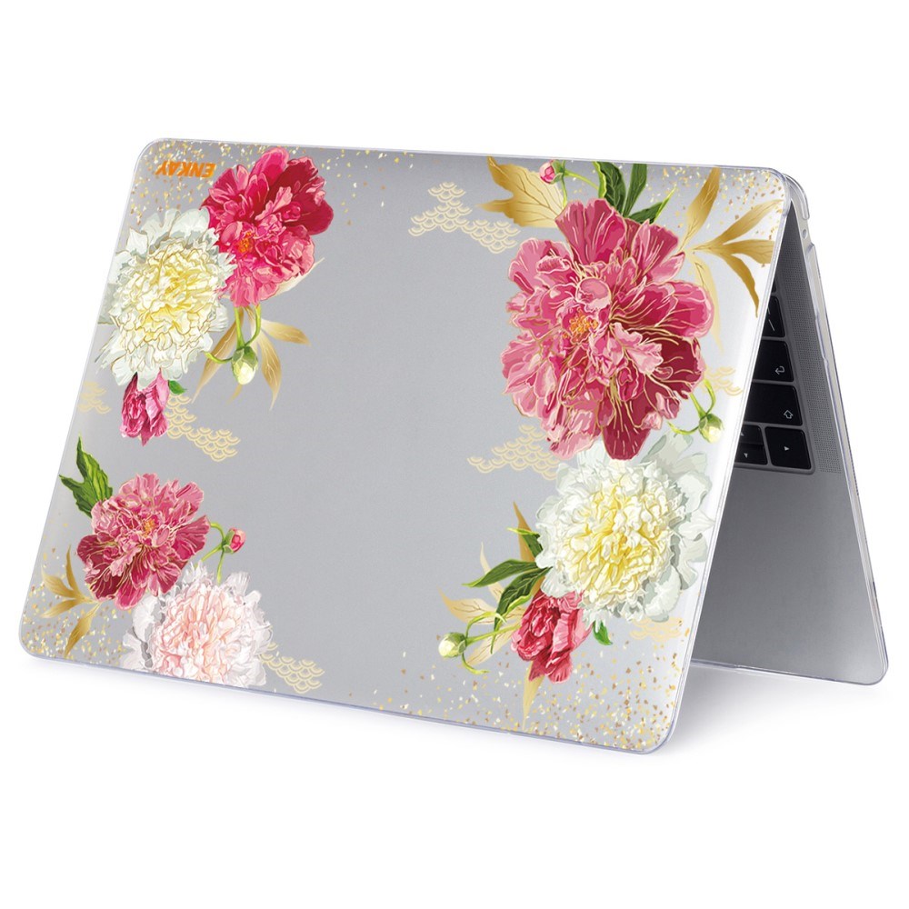 Macbook Air 13 M1 (2020) / Air 13 (2018-2020) ENKAY Hard Plastic Cover w. Motif - Red Peony