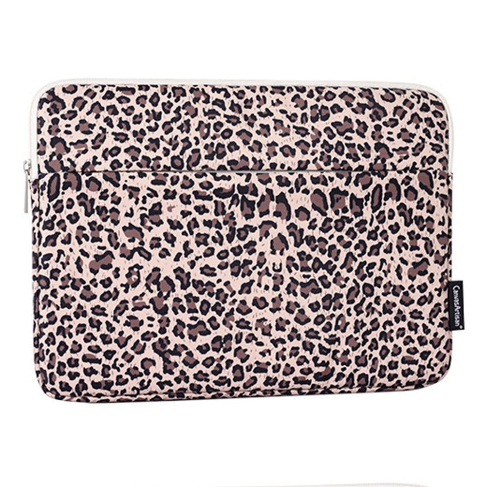 CanvasArtisan Sleeve with Leopard Print for Laptop / Macbook 15" - (39 x 28 x 2 cm) - Yellow Leopard