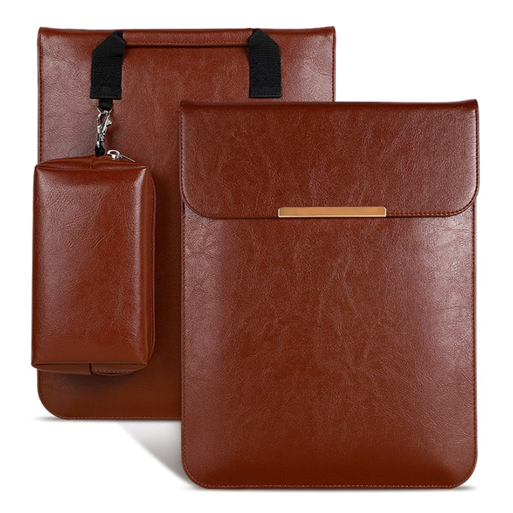 Macbook 13-14" Sleeve for MacBook with Small Bag (33 x 25 cm) - Brown