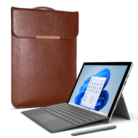 Macbook 13-14" Sleeve for MacBook with Small Bag (33 x 25 cm) - Dark Brown