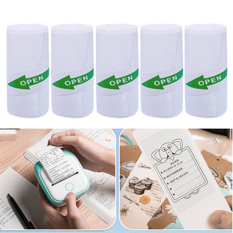 Self-Adhesive Thermal Photo Paper - 57 x 25 mm - 5 pcs - White