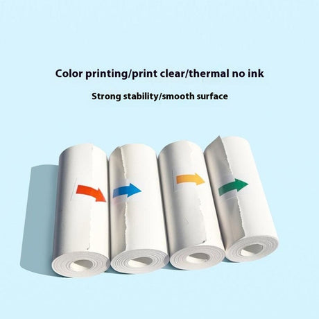 Thermal Photo Paper for Kids Camera - 57 x 25 mm - 4 pcs - Red / Orange / Blue / Green