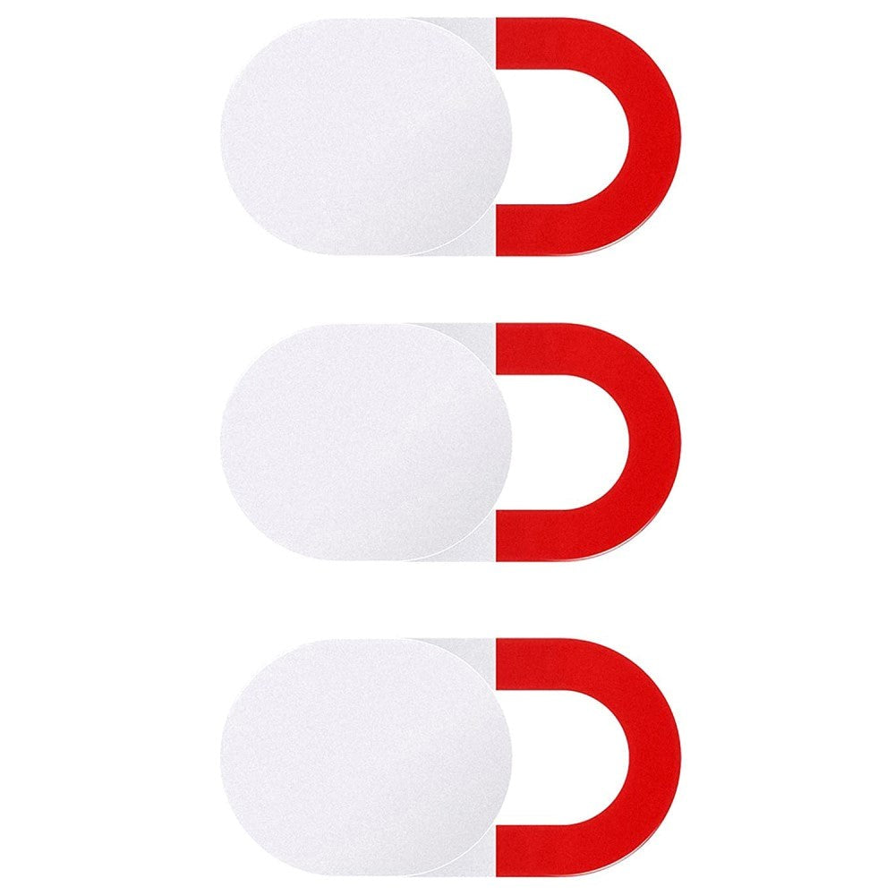 3 Pack Webcam Cover - Red / White