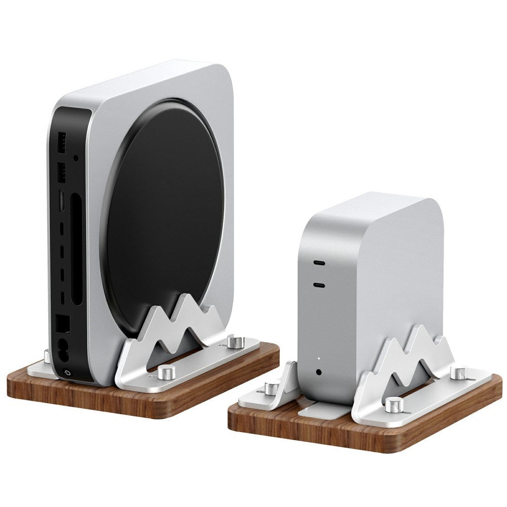 Adjustable Wooden PC Stand for Mac Mini M4 / M3 / M2 / M1