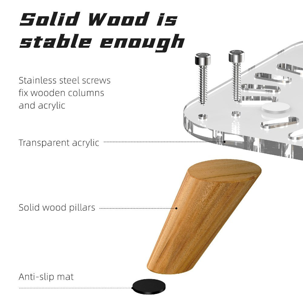 Mac Mini M4 / M4 Pro Stand - Transparent / Wood