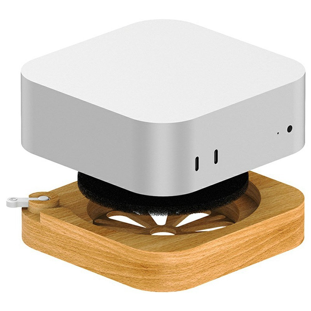 Mac Mini M4 / M4 Pro Wooden Stand – Dust Protection, Cooling & Elegant Design